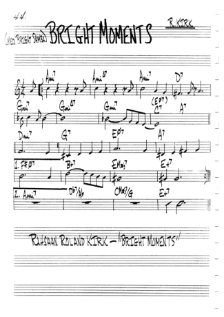 The Real Book of Jazz Bright Moments score for Clarinet (C)