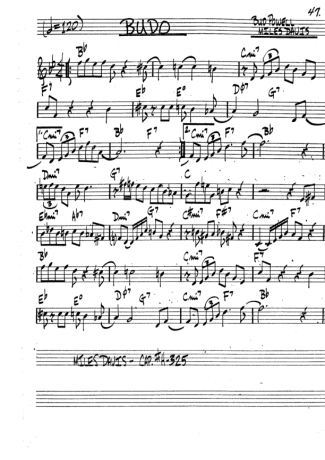 The Real Book of Jazz Budo score for Tenor Saxophone Soprano (Bb)