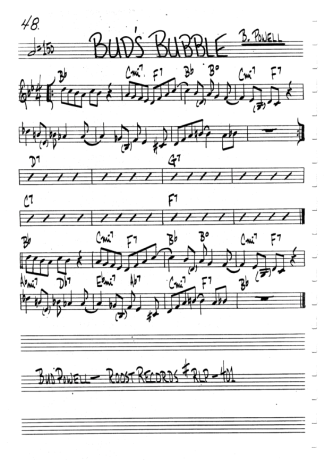 The Real Book of Jazz Buds Bubble score for Clarinet (C)