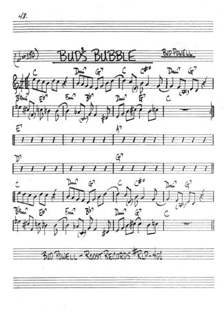 The Real Book of Jazz Buds Bubble score for Tenor Saxophone Soprano (Bb)