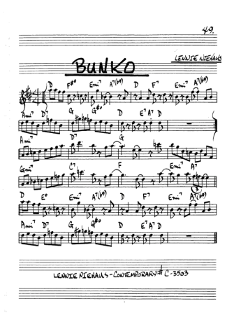 The Real Book of Jazz Bunko score for Alto Saxophone