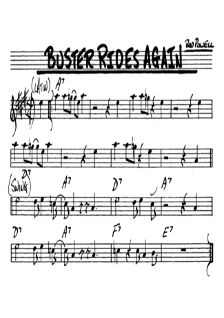 The Real Book of Jazz Buster Rides Again score for Alto Saxophone