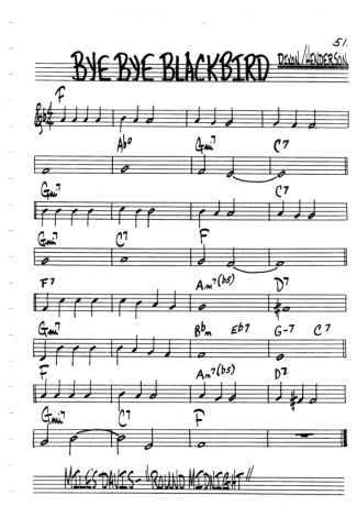 The Real Book of Jazz Bye Bye Blackbird score for Keyboard