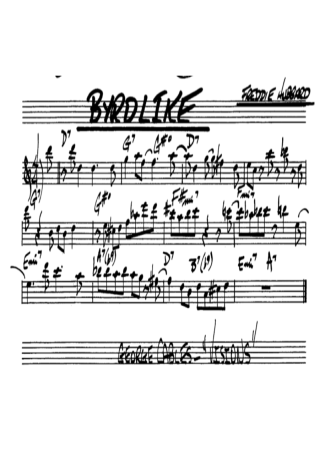 The Real Book of Jazz Byrdlike score for Alto Saxophone