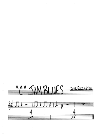 The Real Book of Jazz C Jam Blues score for Clarinet (C)