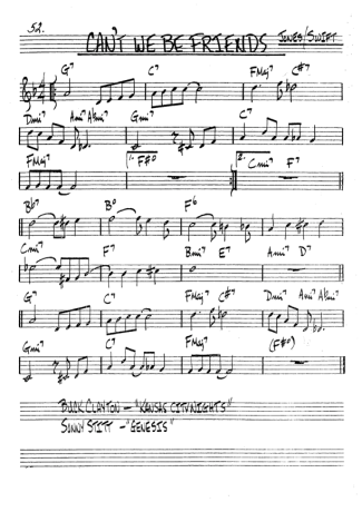 The Real Book of Jazz Cant We Be Friends score for Clarinet (Bb)