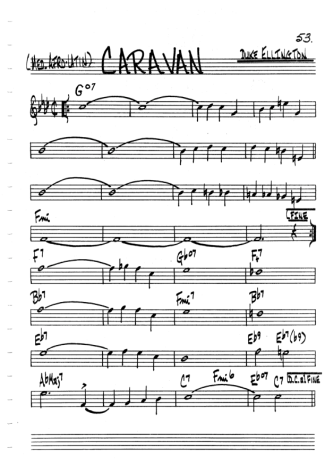 The Real Book of Jazz Caravan score for Clarinet (C)