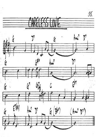The Real Book of Jazz Careless Love score for Tenor Saxophone Soprano (Bb)