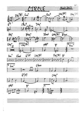 The Real Book of Jazz Circle score for Trumpet