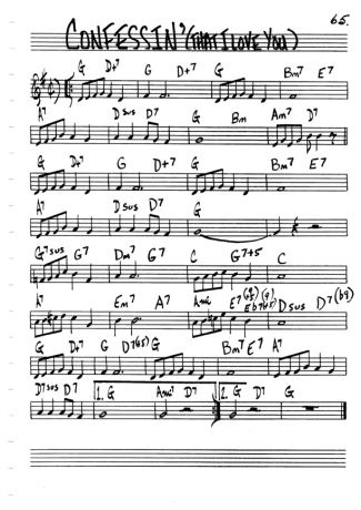 The Real Book of Jazz Confessin (That I Love You) score for Flute