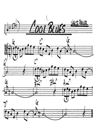 The Real Book of Jazz Cool Blues score for Alto Saxophone