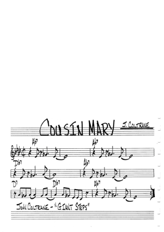 The Real Book of Jazz Cousin Mary score for Clarinet (C)