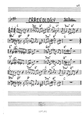 The Real Book of Jazz Crazeology score for Clarinet (Bb)