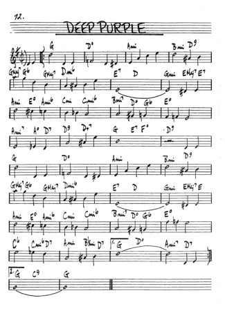 The Real Book of Jazz Deep Purple score for Tenor Saxophone Soprano (Bb)
