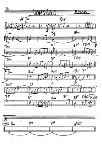 The Real Book of Jazz Domingo score for Tenor Saxophone Soprano (Bb)