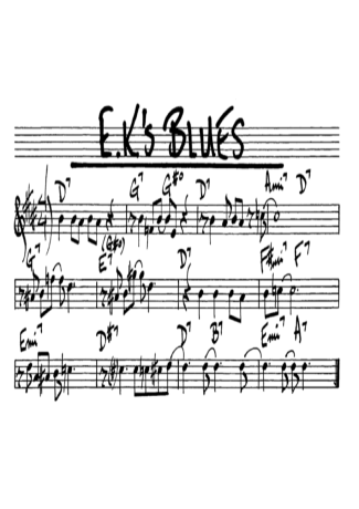 The Real Book of Jazz EKs Blues score for Alto Saxophone