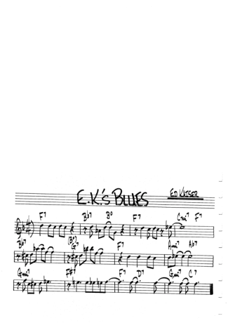 The Real Book of Jazz EKs Blues score for Clarinet (C)
