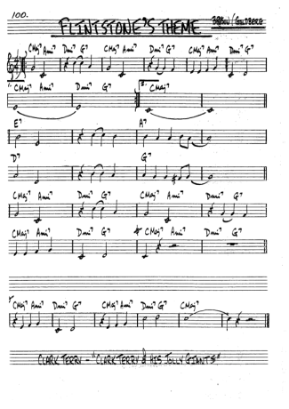 The Real Book of Jazz Flintstones Theme score for Tenor Saxophone Soprano (Bb)