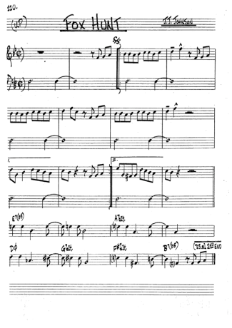 The Real Book of Jazz Fox Hunt score for Tenor Saxophone Soprano (Bb)