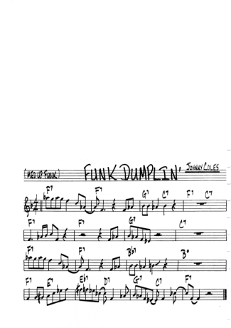 The Real Book of Jazz Funk Dumplin score for Clarinet (C)