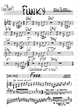 The Real Book of Jazz Funky score for Clarinet (C)