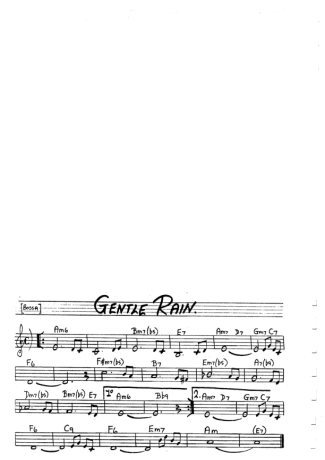 The Real Book of Jazz Gentle Rain score for Clarinet (C)