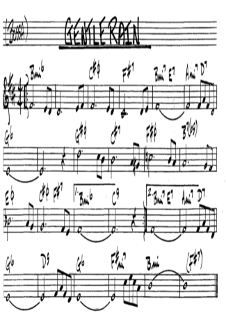 The Real Book of Jazz Gentle Rain score for Tenor Saxophone Soprano (Bb)