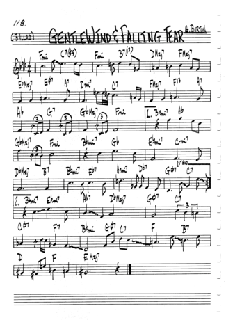 The Real Book of Jazz Gentle Wind & Falling Fear score for Clarinet (C)