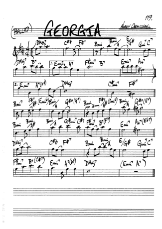The Real Book of Jazz Georgia score for Alto Saxophone