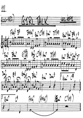 The Real Book of Jazz Girl Talk score for Tenor Saxophone Soprano (Bb)