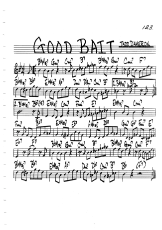 The Real Book of Jazz Good Bait score for Clarinet (C)
