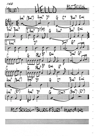 The Real Book of Jazz Hello score for Clarinet (C)