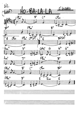 The Real Book of Jazz Ho Ba La La score for Alto Saxophone