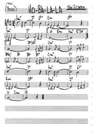 The Real Book of Jazz Ho Ba La La score for Clarinet (C)