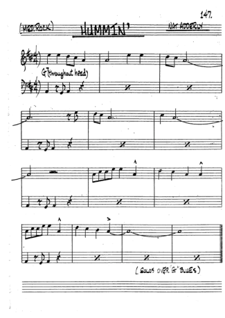The Real Book of Jazz Hummin score for Tenor Saxophone Soprano (Bb)