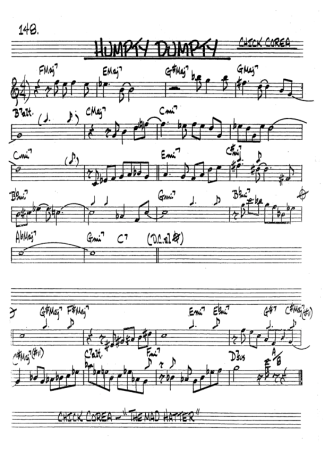 The Real Book of Jazz Humpty Dumpty score for Tenor Saxophone Soprano (Bb)