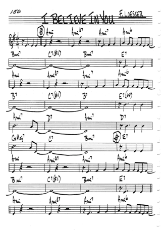 The Real Book of Jazz I Believe In You score for Clarinet (C)