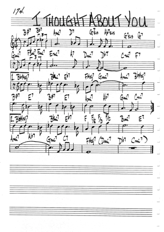 The Real Book of Jazz I Thought About You score for Clarinet (C)