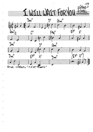The Real Book of Jazz I Will Wait For You score for Clarinet (C)