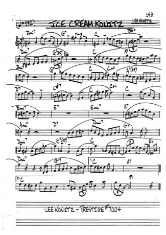 The Real Book of Jazz Ice Cream Konitz score for Clarinet (Bb)