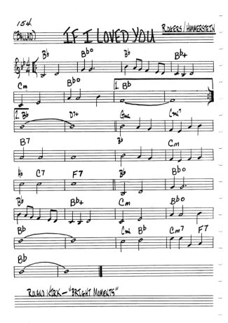 The Real Book of Jazz If I Loved You score for Clarinet (C)