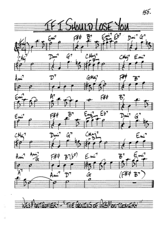 The Real Book of Jazz If I Should Lose You score for Alto Saxophone