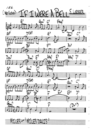 The Real Book of Jazz If I Were A Bell score for Clarinet (C)