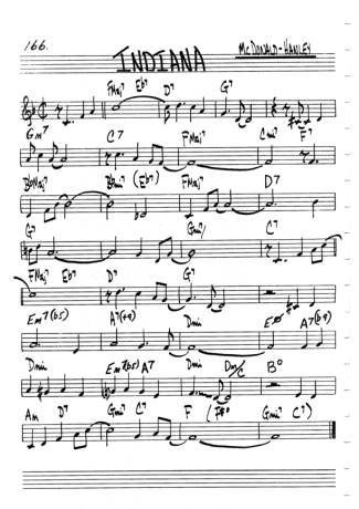 The Real Book of Jazz Indiana score for Harmonica