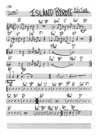 The Real Book of Jazz Island Birdie score for Keyboard
