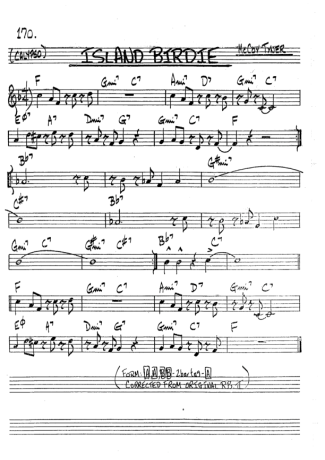 The Real Book of Jazz Island Birdie score for Trumpet