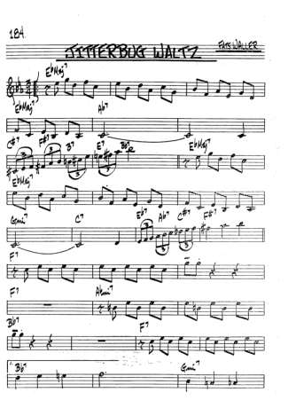 The Real Book of Jazz Jitterbug Waltz score for Clarinet (Bb)