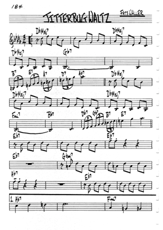 The Real Book of Jazz Jitterbug Waltz score for Clarinet (C)