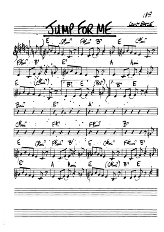 The Real Book of Jazz Jump For Me score for Alto Saxophone