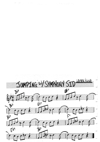The Real Book of Jazz Jumping With Symphony Sid score for Clarinet (C)